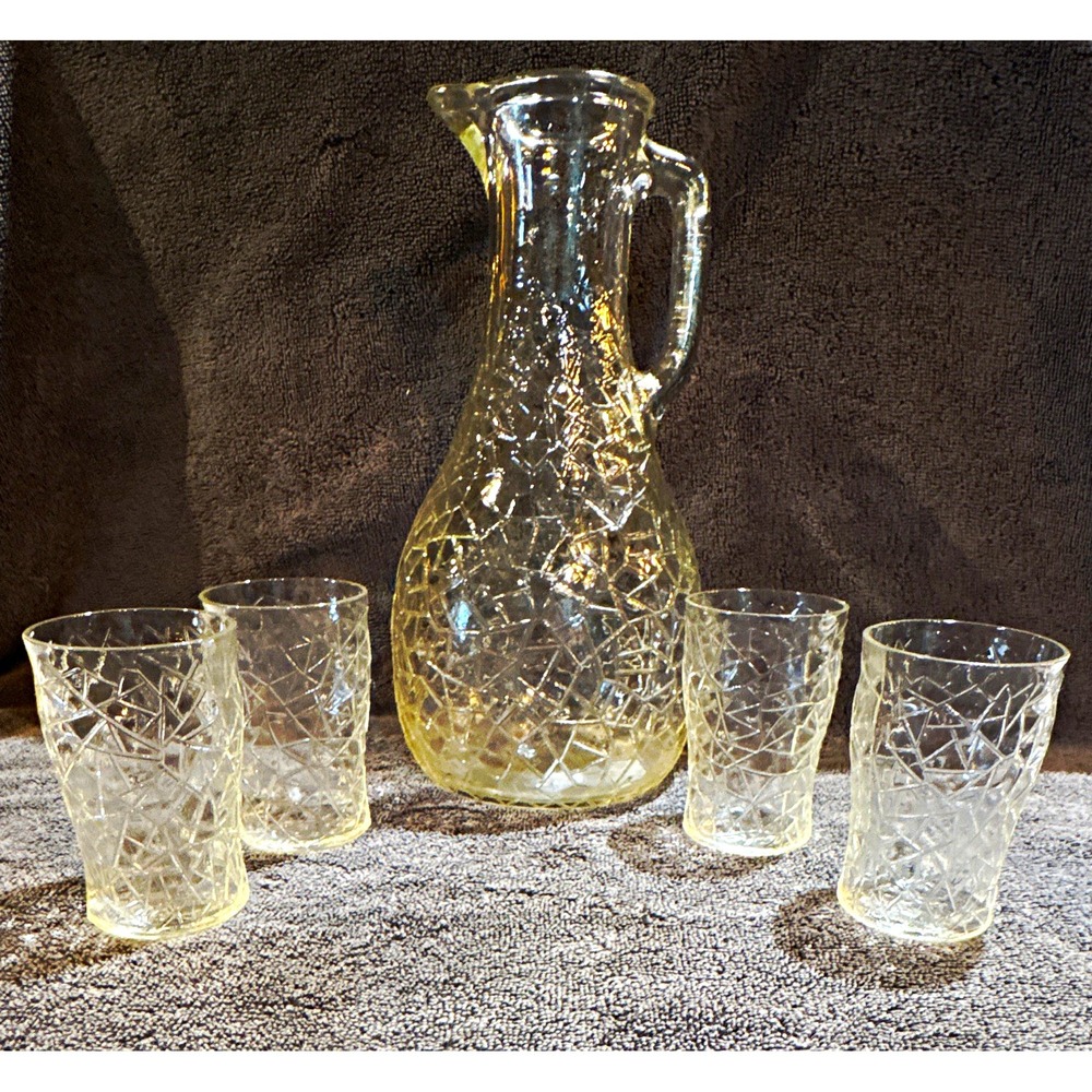 Clear Glass vintage crackle